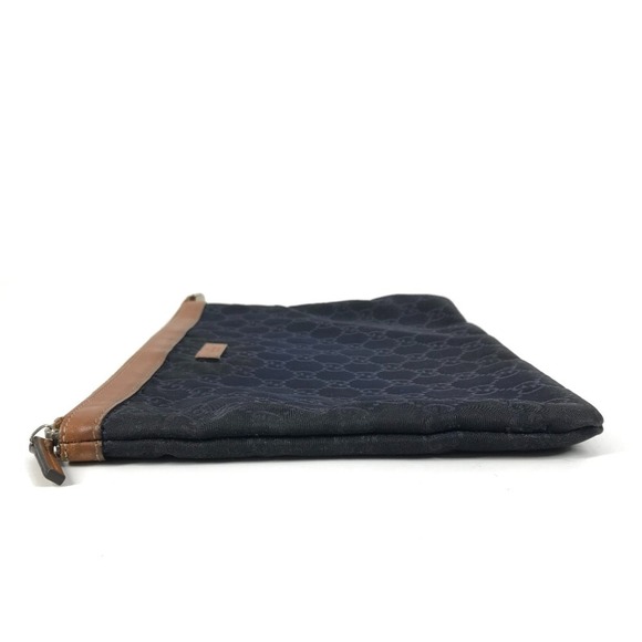 GUCCI 286209 GG logo all-over pattern pouch bag clutch leather nylon men's - Picture 5 of 10